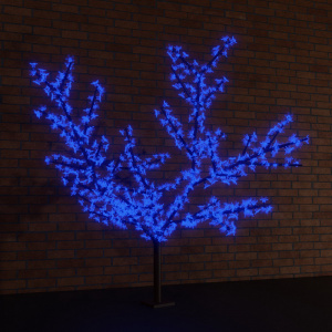 Светодиодное дерево Сакура, высота 1,5м, диаметр кроны 1,8м, синие светодиоды, IP 65, понижающий трансформатор в комплекте NEON-NIGHT