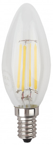 Лампочка светодиодная ЭРА F-LED B35-7W-827-E14 Е14 / Е14 7Вт филамент свеча теплый белый свет