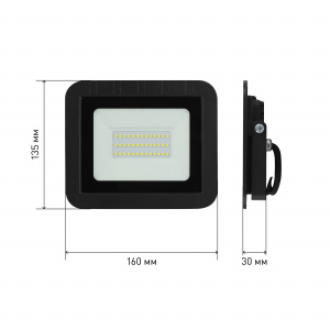 Прожектор светодиодный уличный ЭРА PRO LPR-061-0-65K-030 30Вт 6500К 2800Лм IP65