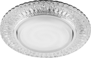 FERON Светильник точечный встраиваемый с LED подсветкой 20LED*2835 SMD 4000K, 15W под лампу GX53 прозрачный, хром, CD4022 с драйвером от оптового интернет-магазина Макел25.
