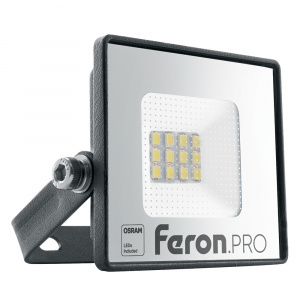 FERON PRO прожектор светодиодный LL-1000 черный SMD 10W IP65 6400K OSRAM LED*