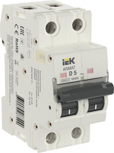 Изображение товара ARMAT Автоматический выключатель M06N 2P D 5А IEK