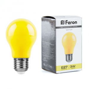 FERON Лампа светодиодная LB-375 E27 3W желтый
