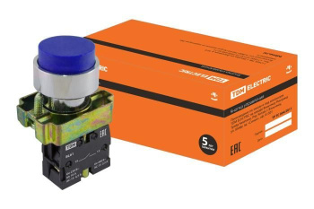 Изображение товара Кнопка BL61 без подсветки синий 1з TDM