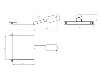 Кронштейн для уличного светильника ЭРА SPP-AC6-0-150-048 на столб 150mm 48mm