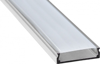 FERON Профиль алюминиевый накладной широкий, серебро, CAB263