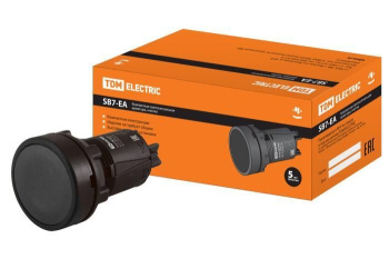 Изображение товара Кнопка SB7-EA21 d22мм 1з черная TDM