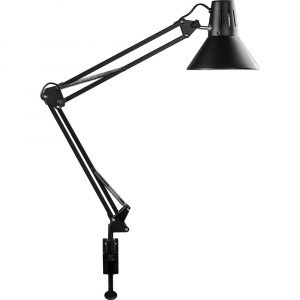 FERON Светильник настольный DE1430 под лампу E27, max 60W, 230V на струбцине, черный*