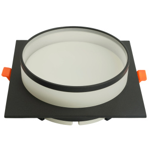 Изображение товара FERON Светильник потолочный встраиваемый, 25W 230V GX70, черный, квадрат, без лампы, DL701