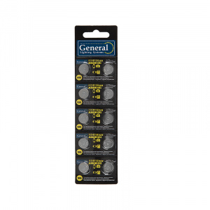GENERAL батарейка кнопочная щелочная GBAT-LR43 (AG12)