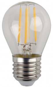 Лампочка светодиодная ЭРА F-LED P45-9W-827-E27 E27 / Е27 9Вт филамент шар теплый белый свет