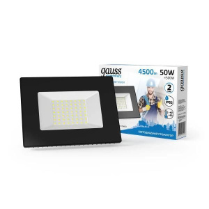 Изображение товара Gauss прожектор светодиодный 50W IP65 6500К черный