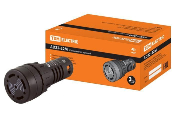 Изображение товара Сигнализатор звуковой AD22-22M/k23 d22 мм 24В DC/AC черный TDM