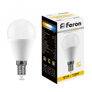 FERON Лампа светодиодная LB-950 Шарик E14 13W 2700K