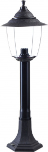 Светильник Прага Эл-11-73-075 60 Вт Е27 напольный на стойке h-0.75 м черный, прозрачный плафон TDM