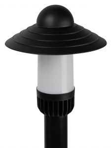 Садово-парковый светильник ЭРА НТУ 01-60-008 Поллар напольный черный IP54 Е27 max60Вт h660мм