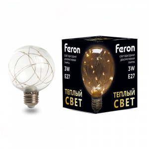 FERON Лампа светодиодная LB-381 E27 3W 2700K