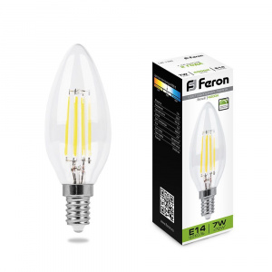 FERON Лампа светодиодная диммируемая LB-166 Свеча E14 7W 4000K