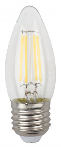 Лампочка светодиодная ЭРА F-LED B35-7W-840-E27 Е27 / Е27 7Вт филамент свеча нейтральный белый свет