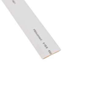 Трубка термоусаживаемая ТУТ 18,0/9,0мм, белая, упаковка 50 шт. по 1м, PROconnect