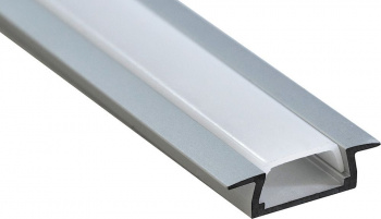 FERON Профиль алюминиевый встраиваемый, серебро, CAB251