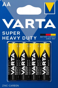 VARTA Батарейки пальчиковые SUPER LIFE R6 AA BL4 Heavy Duty 1.5V (2006)