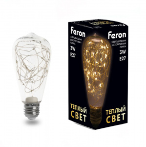 FERON Лампа светодиодная LB-380 E27 3W 2700K