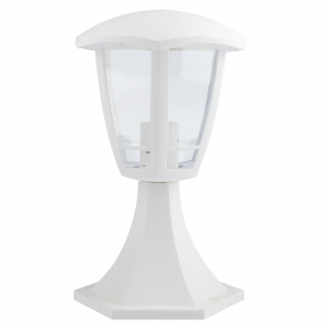Садово-парковый светильник ЭРА НТУ 07-40-003 Валенсия 1 белый 6 гранный напольный IP44 Е27 max40Вт