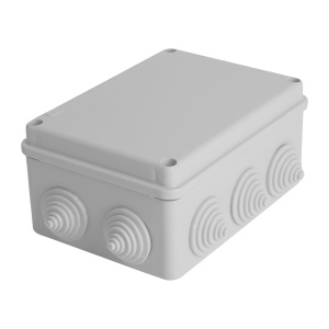 STEKKER Коробка разветвительная 190*140*70мм, 10 вводов, IP55, светло-серая, EBX20-310-55 (GE41244)