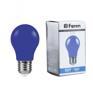 FERON Лампа светодиодная LB-375 E27 3W синий