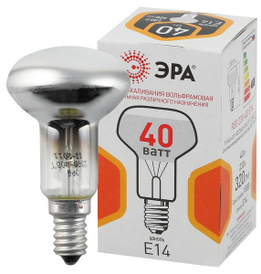 ЭРА R50 40-230-E14-CL  Лампочка ЭРА R50 40Вт Е14 / E14 230В рефлектор цветная упаковка