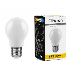 FERON Лампа светодиодная,  (3W) 230V E27 2700K A50, LB-375