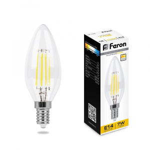 FERON Лампа светодиодная диммируемая LB-166 Свеча E14 7W 2700K