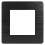 Рамка для розеток и выключателей ЭРА Серия 12 12-5101-06 на 1 пост, Сатин, чёрный