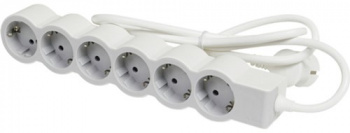 Legrand Удлинитель серии "Стандарт" 6 x 2К+З с кабелем 3 м., цвет: бело-серый