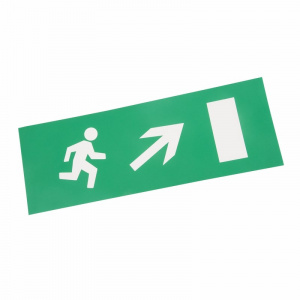 Наклейка для аварийного светильника  "Направление к эвакуационному выходу направо вверх" REXANT
