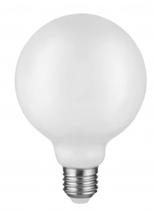 Лампочка светодиодная ЭРА F-LED G95-12w-827-E27 OPAL E27 / Е27 12Вт филамент шар матовый теплый белый свет