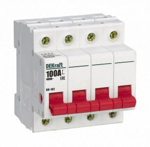 Изображение товара Systeme (Schneider) Electric  DEKraft Выключатель-разъединитель 4Р 100А ВН-102