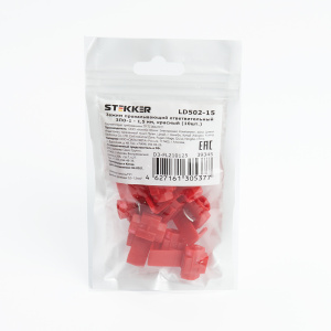 STEKKER Зажим прокалывающий ответвительный ЗПО-1 - 1,5 мм, красный (DIY упаковка 10 шт)