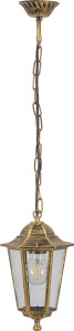 FERON Светильник садово-парковый 6105/PL6105 шестигранный на цепочке 60W E27 230V, черное золото