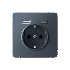 Изображение товара Systeme Electric ARTGALLERY РОЗЕТКА 16А с 2 USB A+C, 5В/2,4А/3,0А, 2х5В/1,5А, механизм, ГРИФЕЛЬ