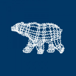 Фигура объемная Полярный медведь 210х110 см, 1500 LED, IP65, цвет свечения белый NEON-NIGHT