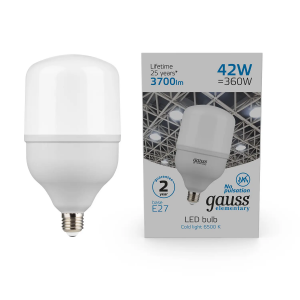 Лампа Gauss Elementary LED T120 E27 42W 3700lm 180-240V 6500K