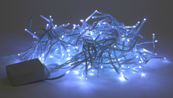ENIN - WC ЭРА Гирлянда LED Мишура 3,9 м белый провод, холодный свет, 220V