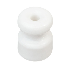 Bironi Изолятор для наружного монтажа, керамика белый (цена за упак. 50шт)