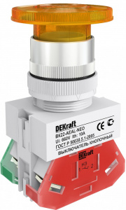 Systeme (Schneider) Electric  DEKraft Выкл. кноп. грибок с фикс. AEAL D22 ЖЕЛТЫЙ ВК-22
