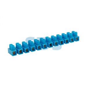Колодка клеммная винтовая KВ-6, 6А, 2,5-6мм² полипропилен синий ЗВИ (10 шт/уп) REXANT
