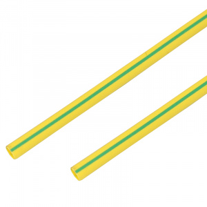 Трубка термоусаживаемая ТУТ 60,0/30,0мм, желто-зеленая, упаковка 10 шт. по 1м, PROconnect