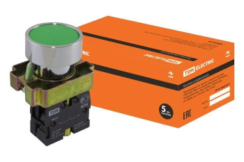 Изображение товара Кнопка BА31 без подсветки зеленый 1з TDM