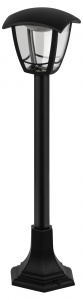 Садово-парковый светильник ЭРА ДТУ 07-8-002 Валенсия 4 черный 4 гранный напольный IP44 светодиодный 8Вт 6500K